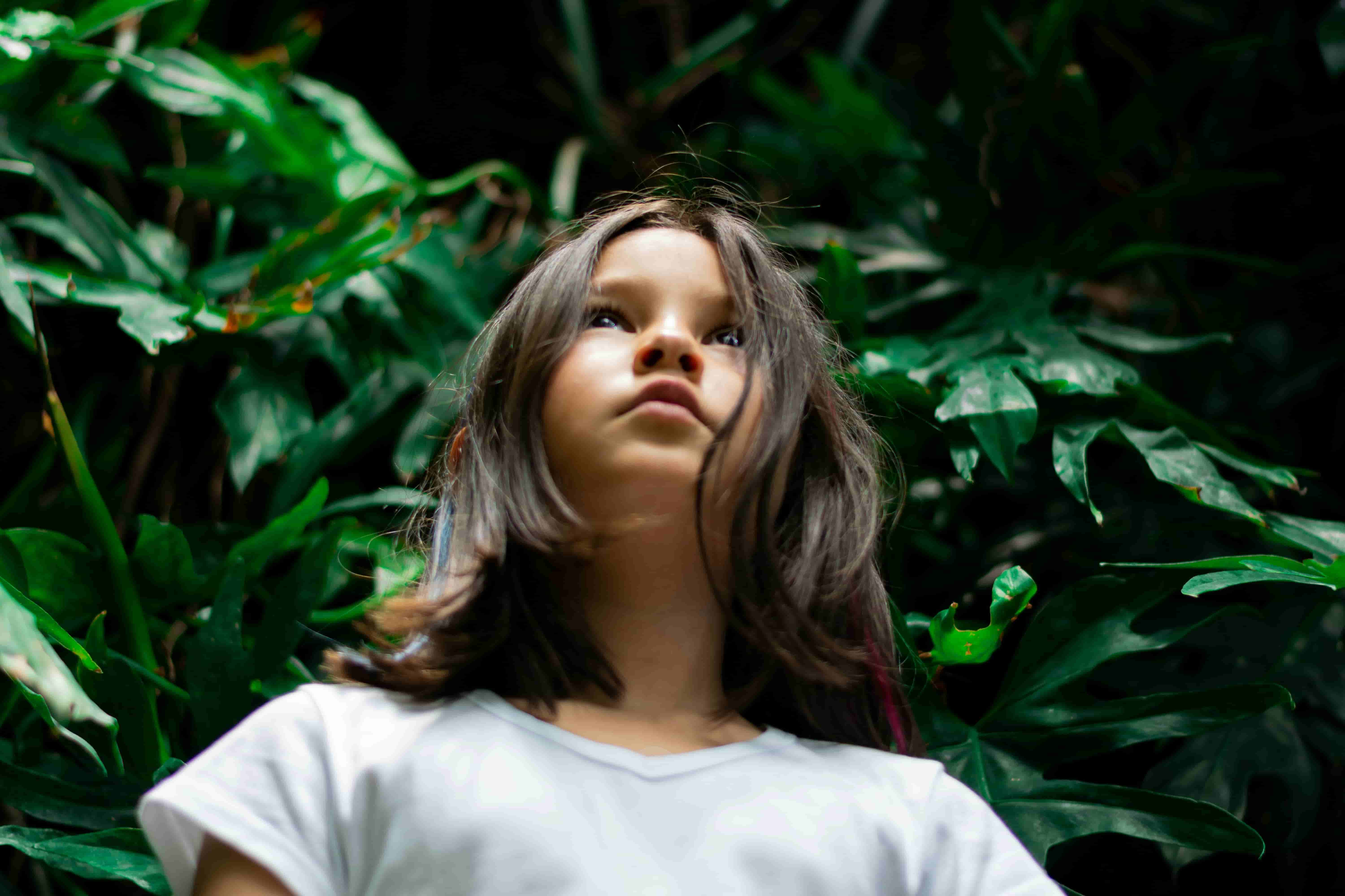 Child in the midst of tree