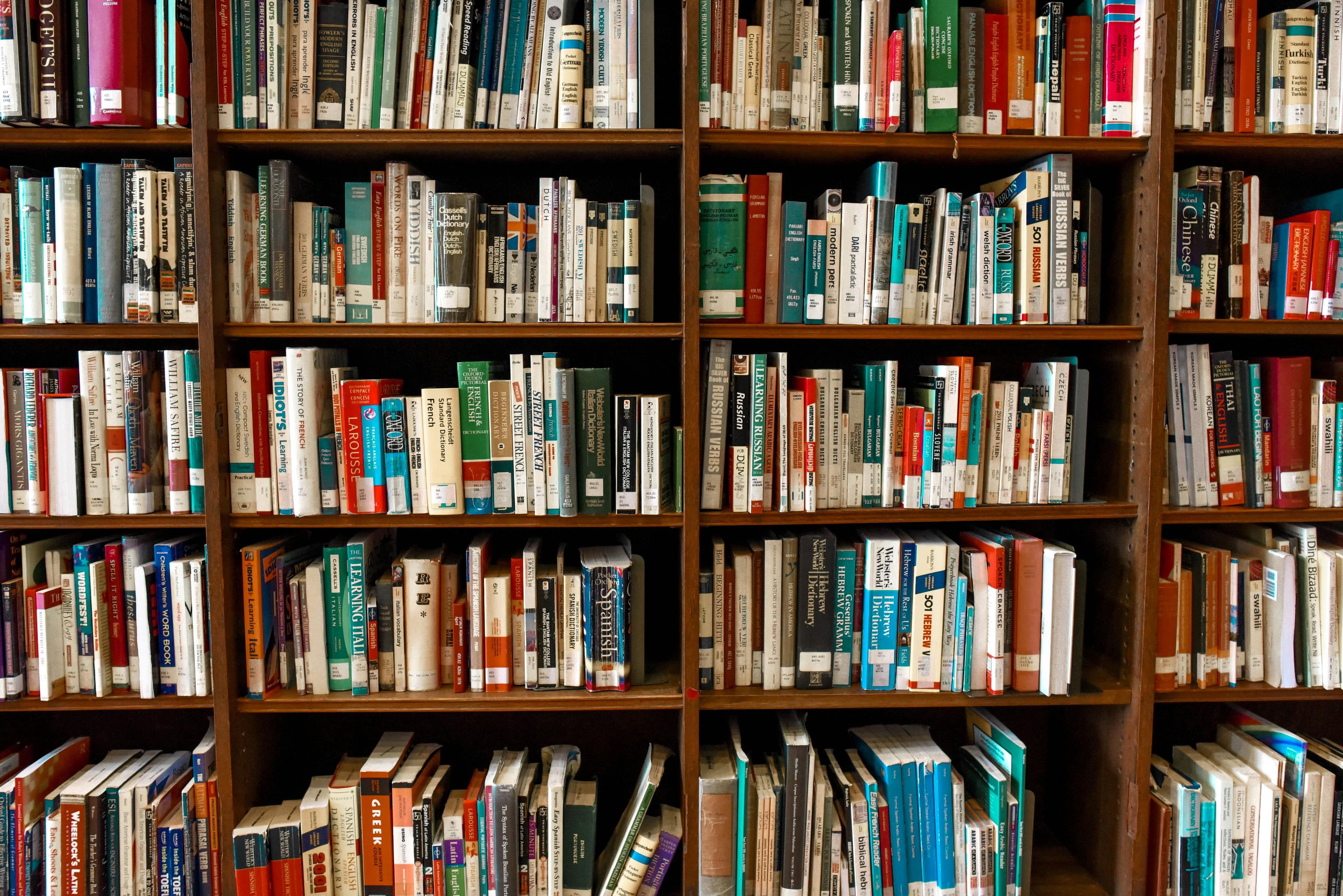 A shelf filled with books